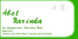 abel marinka business card