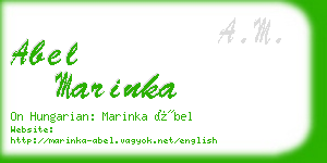 abel marinka business card